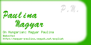 paulina magyar business card